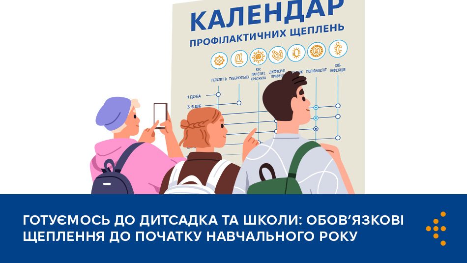 Готуємось до дитсадка та школи: обов’язкові щеплення до початку навчального року